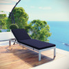 Shore Outdoor Patio Aluminum Chaise with Cushions / EEI-4502