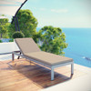 Shore Outdoor Patio Aluminum Chaise with Cushions / EEI-4501