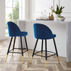 Cordial Performance Velvet Counter Stools - Set of 2 / EEI-4529