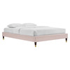 Harlow Performance Velvet Twin Platform Bed Frame / MOD-6268