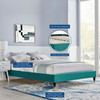 Harlow Performance Velvet Twin Platform Bed Frame / MOD-6268