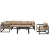 Fortuna 7 Piece Outdoor Patio Sectional Sofa Set / EEI-1733