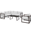 Fortuna 7 Piece Outdoor Patio Sectional Sofa Set / EEI-1733