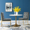 Privy Gold Stainless Steel Performance Velvet Dining Chair Set of 2 / EEI-4152