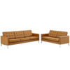 Loft Tufted Vegan Leather 2-Piece Furniture Set / EEI-4106