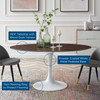 Lippa 60" Oval Cherry Walnut Wood Dining Table / EEI-5194