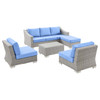 Conway 5-Piece Outdoor Patio Wicker Rattan Furniture Set / EEI-5097