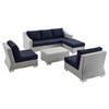 Conway 5-Piece Outdoor Patio Wicker Rattan Furniture Set / EEI-5097