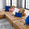 Saunter Tufted Vegan Leather Vegan Leather 4-Piece Sectional Sofa / EEI-5209