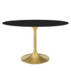 Lippa 54" Oval Artificial Marble Dining Table / EEI-5242