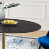 Lippa 54" Oval Artificial Marble Dining Table / EEI-5242