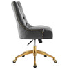 Regent Tufted Performance Velvet Office Chair / EEI-4571