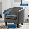 Prospect Performance Velvet Armchair / EEI-4137