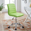 Ripple Armless Mid Back Vinyl Office Chair / EEI-1532