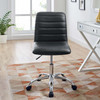 Ripple Armless Mid Back Vinyl Office Chair / EEI-1532