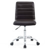 Ripple Armless Mid Back Vinyl Office Chair / EEI-1532