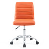 Ripple Armless Mid Back Vinyl Office Chair / EEI-1532