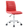 Ripple Armless Mid Back Vinyl Office Chair / EEI-1532