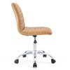 Ripple Armless Mid Back Vinyl Office Chair / EEI-1532