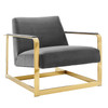 Seg Performance Velvet Accent Chair / EEI-4219