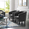 Prospect Channel Tufted Performance Velvet Armchair Set of 2 / EEI-4150