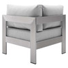 Shore Sunbrella® Fabric Aluminum Outdoor Patio Corner Sofa / EEI-4224