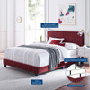 Celine Channel Tufted Performance Velvet Queen Bed / MOD-6330