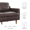 Impart Genuine Leather Loveseat / EEI-5554