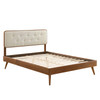 Bridgette Wood Full Platform Bed With Splayed Legs / MOD-6646