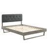 Bridgette Twin Wood Platform Bed With Angular Frame / MOD-6645