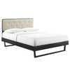 Bridgette Twin Wood Platform Bed With Angular Frame / MOD-6645