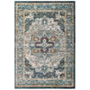 Tribute Diantha Distressed Vintage Floral Vintage Medallion 8x10 Area Rug / R-1190-810