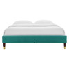 Harlow Full Performance Velvet Platform Bed Frame / MOD-6269