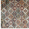 Tribute Azalea Distressed Vintage Floral Lattice 5x8 Area Rug / R-1185-58