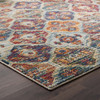 Tribute Azalea Distressed Vintage Floral Lattice 5x8 Area Rug / R-1185-58