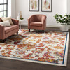 Entourage Azami Distressed Vintage Floral Lattice 8x10 Area Rug / R-1171-810