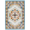 Reflect Ansel Distressed Floral Vintage Medallion 8x10 Indoor and Outdoor Area Rug / R-1183-810