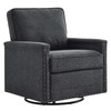 Ashton Upholstered Fabric Swivel Chair / EEI-4991