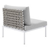 Harmony 10-Piece  Sunbrella® Basket Weave Outdoor Patio Aluminum Sectional Sofa Set / EEI-4951