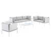 Harmony 8-Piece  Sunbrella® Outdoor Patio Aluminum Seating Set / EEI-4948