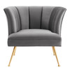 Veronica Channel Tufted Performance Velvet Armchair / EEI-5023