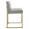 Privy Gold Stainless Steel Upholstered Fabric Counter Stool / EEI-3852