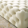 Amour Tufted Button Large Square Performance Velvet Ottoman / EEI-3774