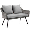 Endeavor 3 Piece Outdoor Patio Wicker Rattan Loveseat and Armchair Set / EEI-3175