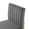 Carriage Channel Tufted Sled Base Performance Velvet Dining Chair / EEI-3806