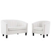 Prospect Channel Tufted Performance Velvet Loveseat and Armchair Set / EEI-4146