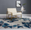 Entourage Elettra Distressed Geometric Triangle Mosaic 5x8 Area Rug / R-1176-58