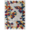 Entourage Elettra Distressed Geometric Triangle Mosaic 5x8 Area Rug / R-1176-58