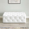 Amour 48" Tufted Button Entryway Faux Leather Bench / EEI-3767