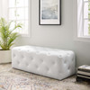 Amour 48" Tufted Button Entryway Faux Leather Bench / EEI-3767